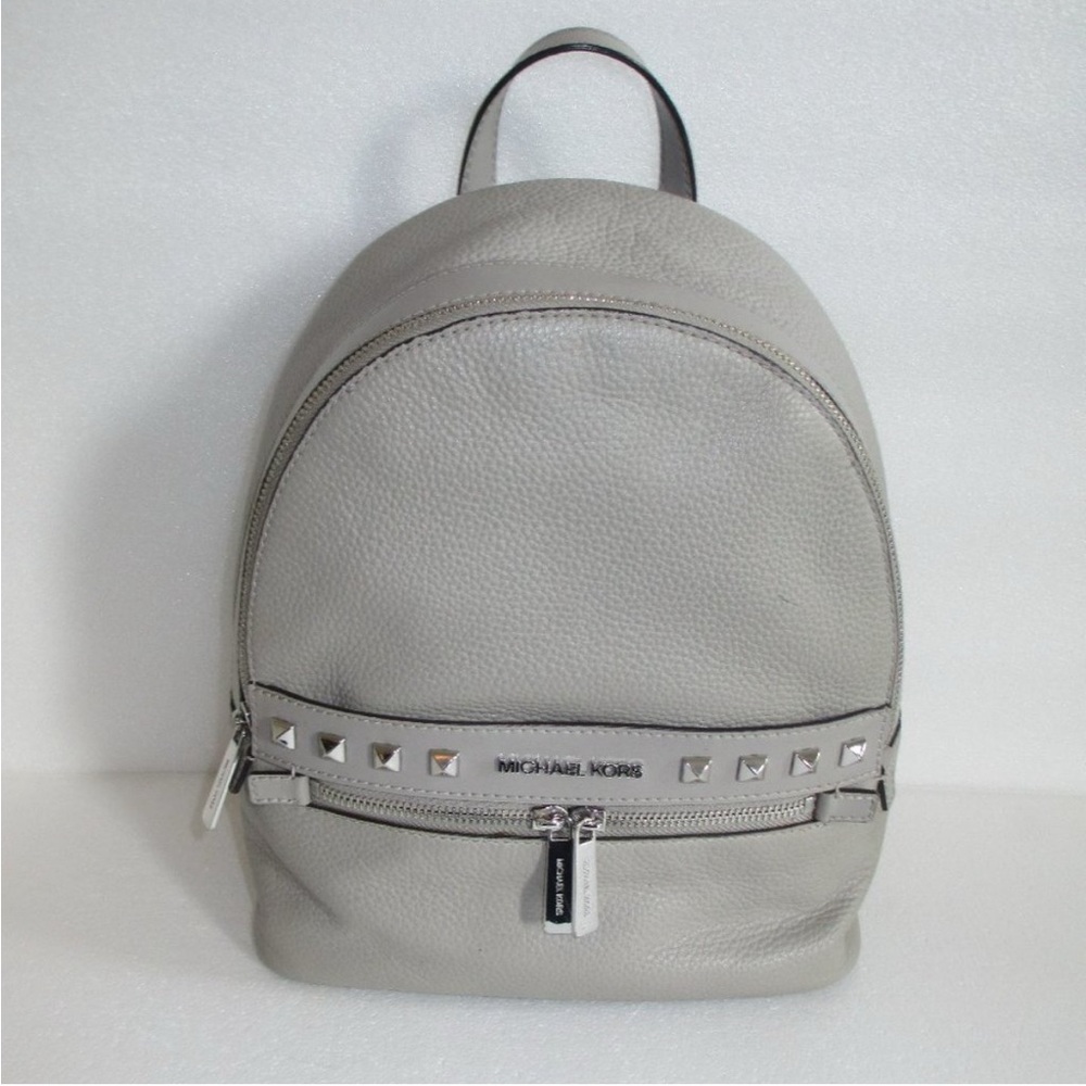 MICHAEL KORS "KENLY" STUDDED PEBBLE LEATHER BACKPACK